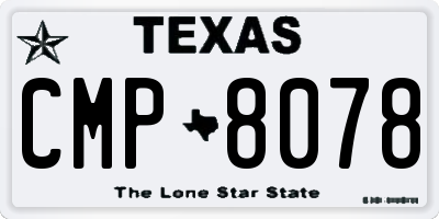 TX license plate CMP8078