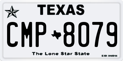 TX license plate CMP8079