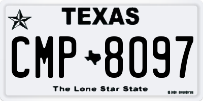 TX license plate CMP8097