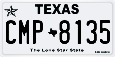 TX license plate CMP8135