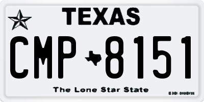 TX license plate CMP8151
