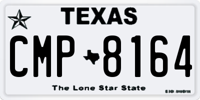 TX license plate CMP8164