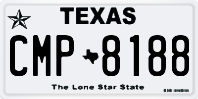 TX license plate CMP8188