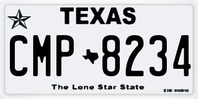 TX license plate CMP8234