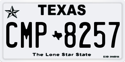 TX license plate CMP8257