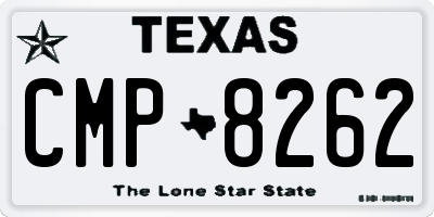 TX license plate CMP8262