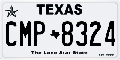 TX license plate CMP8324