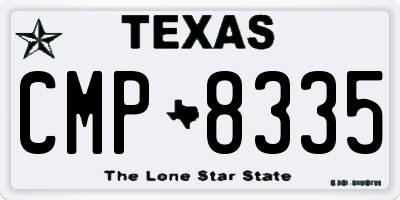 TX license plate CMP8335