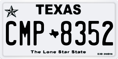 TX license plate CMP8352
