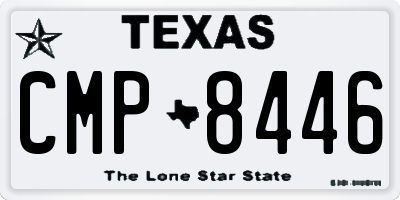 TX license plate CMP8446