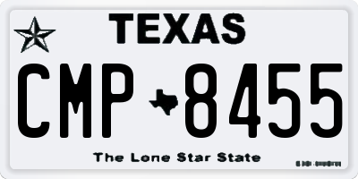 TX license plate CMP8455