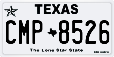 TX license plate CMP8526