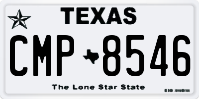 TX license plate CMP8546