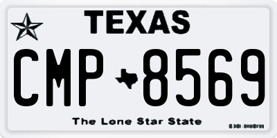 TX license plate CMP8569
