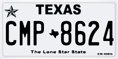 TX license plate CMP8624