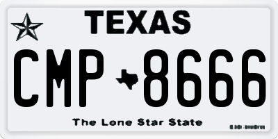 TX license plate CMP8666