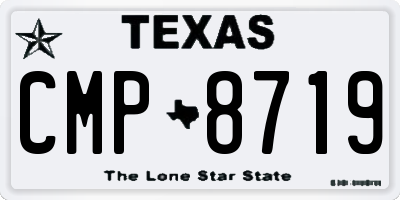 TX license plate CMP8719