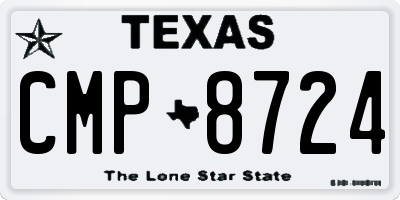 TX license plate CMP8724