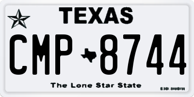 TX license plate CMP8744