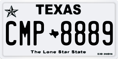 TX license plate CMP8889