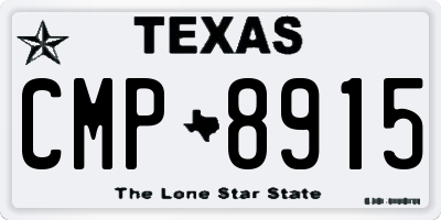 TX license plate CMP8915