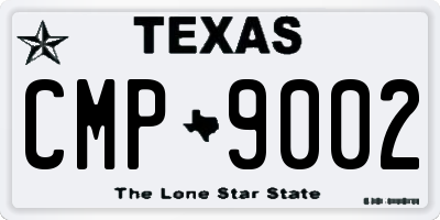 TX license plate CMP9002