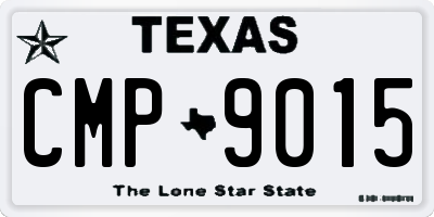 TX license plate CMP9015