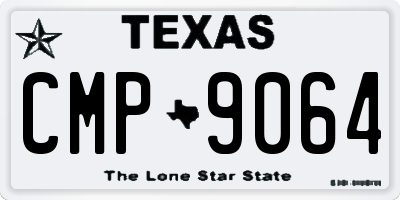 TX license plate CMP9064