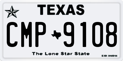 TX license plate CMP9108