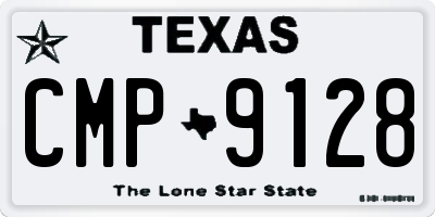 TX license plate CMP9128