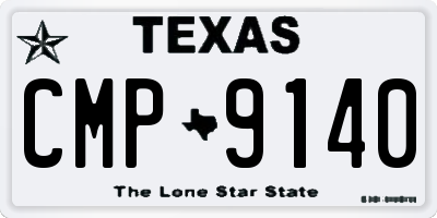 TX license plate CMP9140
