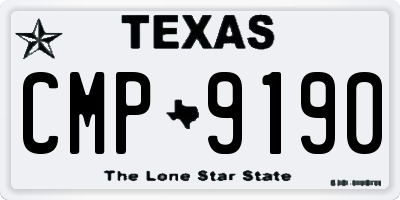TX license plate CMP9190