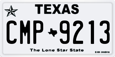 TX license plate CMP9213