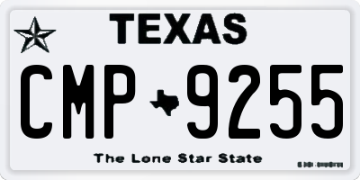 TX license plate CMP9255