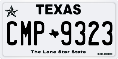 TX license plate CMP9323