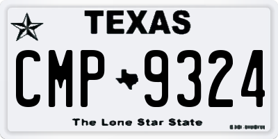 TX license plate CMP9324