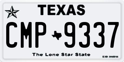 TX license plate CMP9337