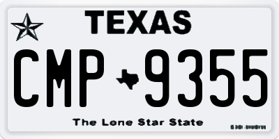 TX license plate CMP9355