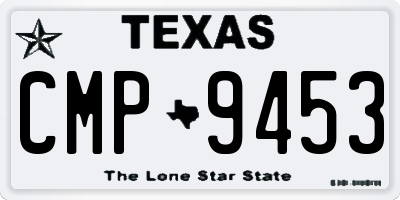 TX license plate CMP9453