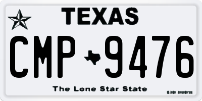 TX license plate CMP9476