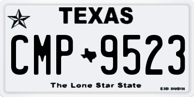 TX license plate CMP9523