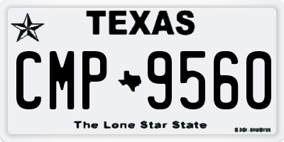 TX license plate CMP9560