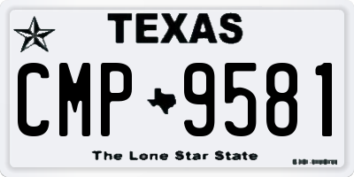 TX license plate CMP9581