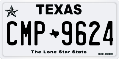TX license plate CMP9624