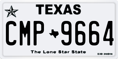 TX license plate CMP9664