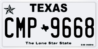 TX license plate CMP9668