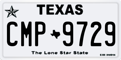 TX license plate CMP9729