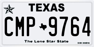 TX license plate CMP9764