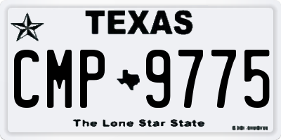 TX license plate CMP9775