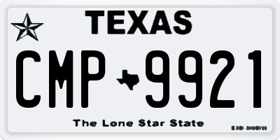 TX license plate CMP9921